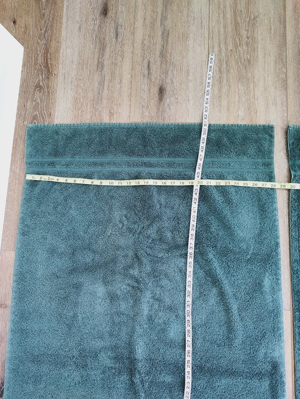 Ralph Lauren Cotton Vintage Large Bath Towels Set Of Two Green USA